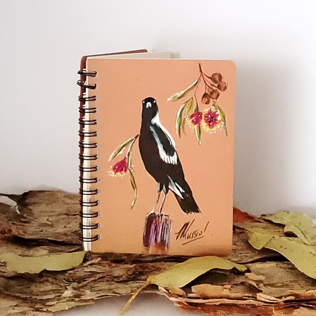 Magpie Handpainted Series of Notebooks