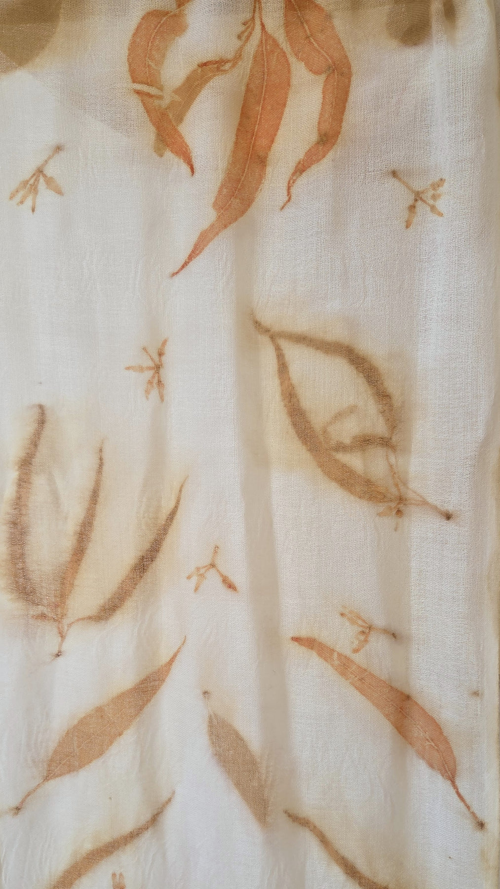 The Kirra - Pure Fine Handloomed Wool Ecoprint Scarf/Wrap