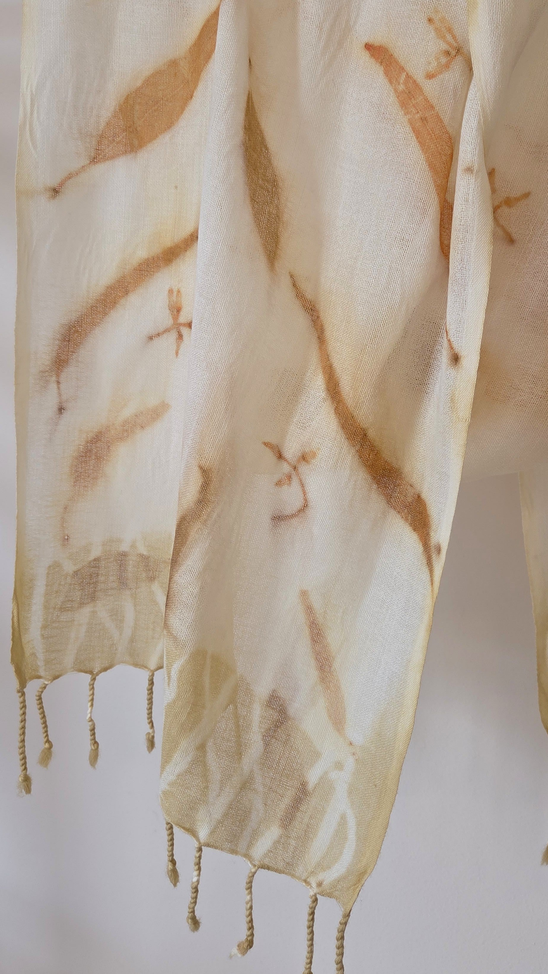 The Kirra - Pure Fine Handloomed Wool Ecoprint Scarf/Wrap