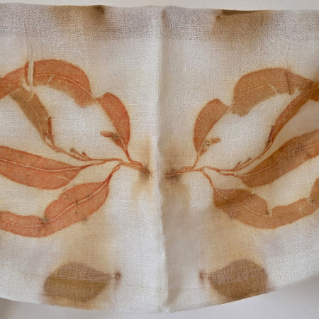 The Kirra - Pure Fine Handloomed Wool Ecoprint Scarf/Wrap