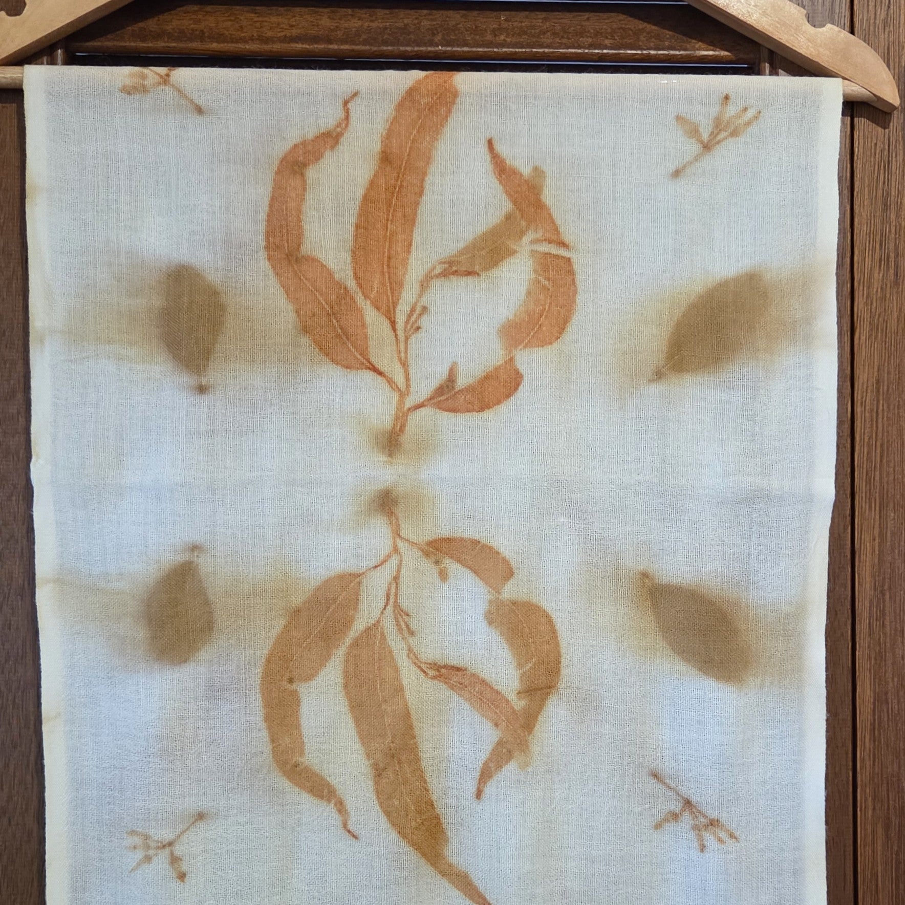 The Kirra - Pure Fine Handloomed Wool Ecoprint Scarf/Wrap