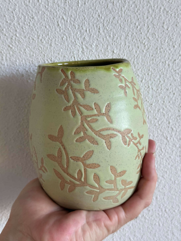 Australian-Ceramic-Pottery-Artist-Ana-Ceramica-Home-Decor-Vases-Verdant-Vine-Vase-Wheel-Thrown-Pottery-Handmade Ceramics