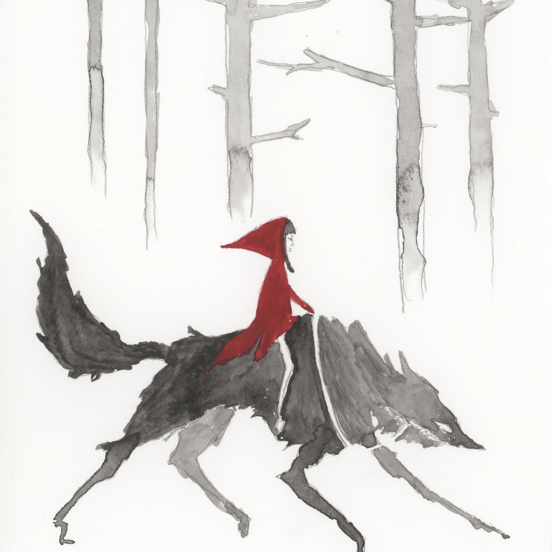 RED SERIES - 7 OF 9 - ARCHIVAL PRINTS AND CARD - TANGLED ROSE ART