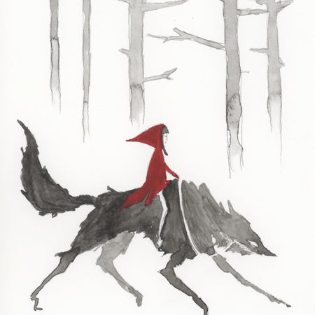 RED SERIES - 7 OF 9 - ARCHIVAL PRINTS AND CARD - TANGLED ROSE ART