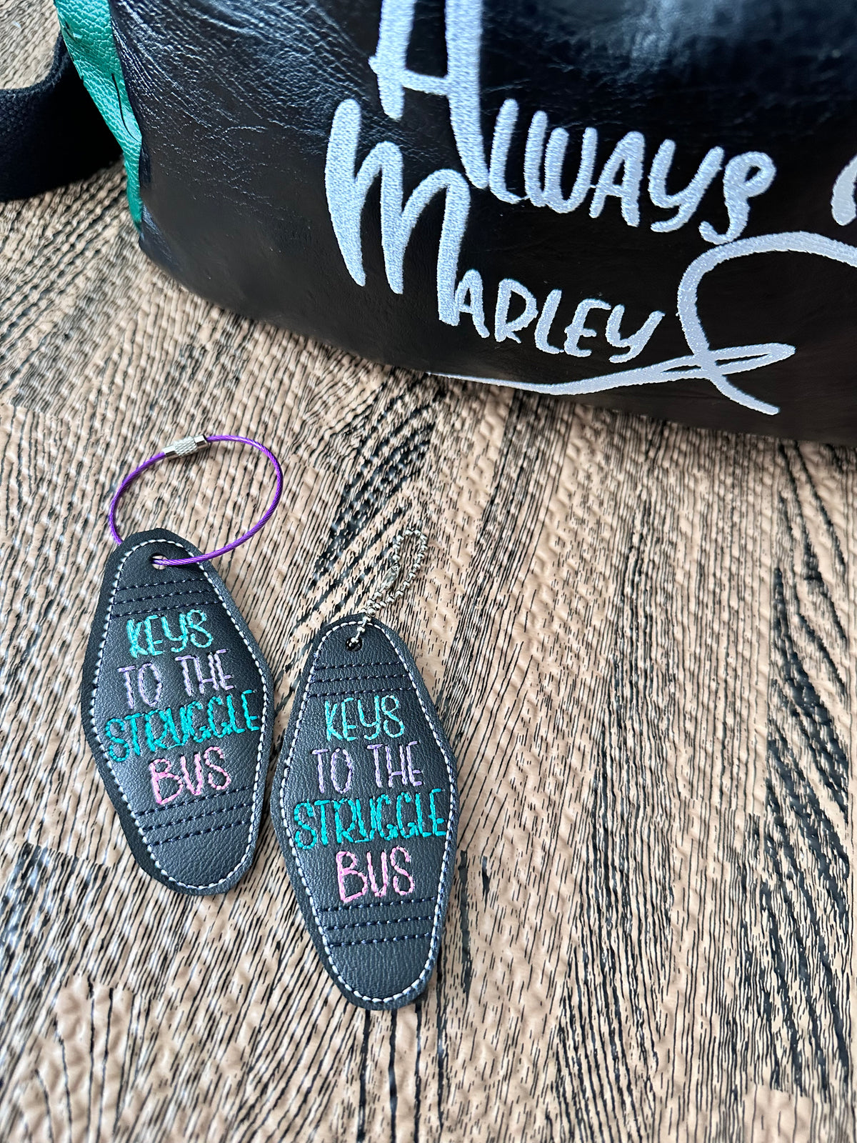 Struggle bus bag tag / book mark