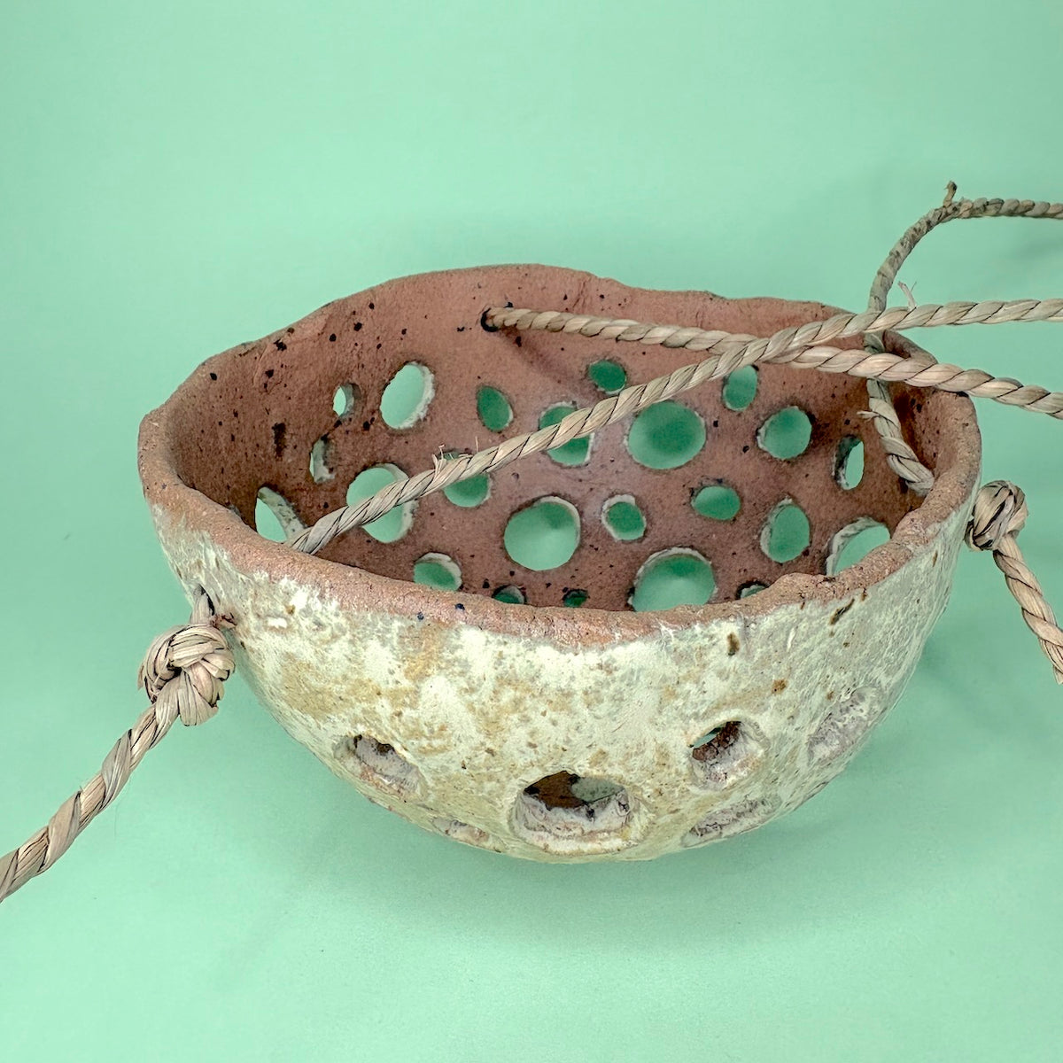 Ceramic dome hanging orchid pot