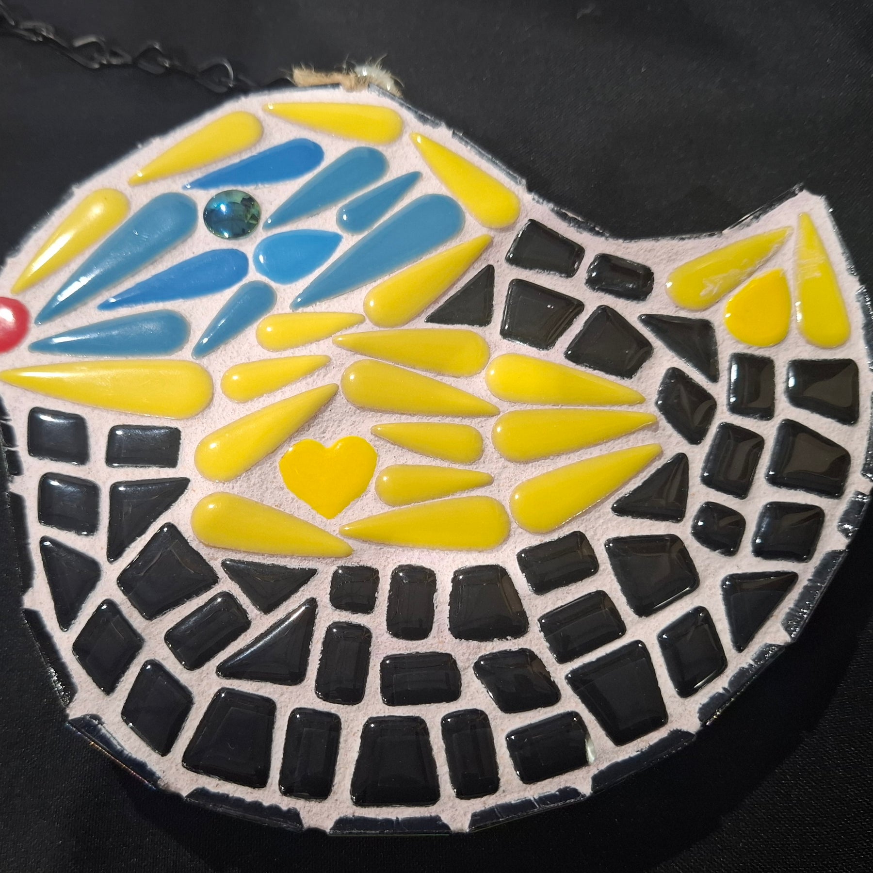 Cutie Yellow & Black Mosaic Bird