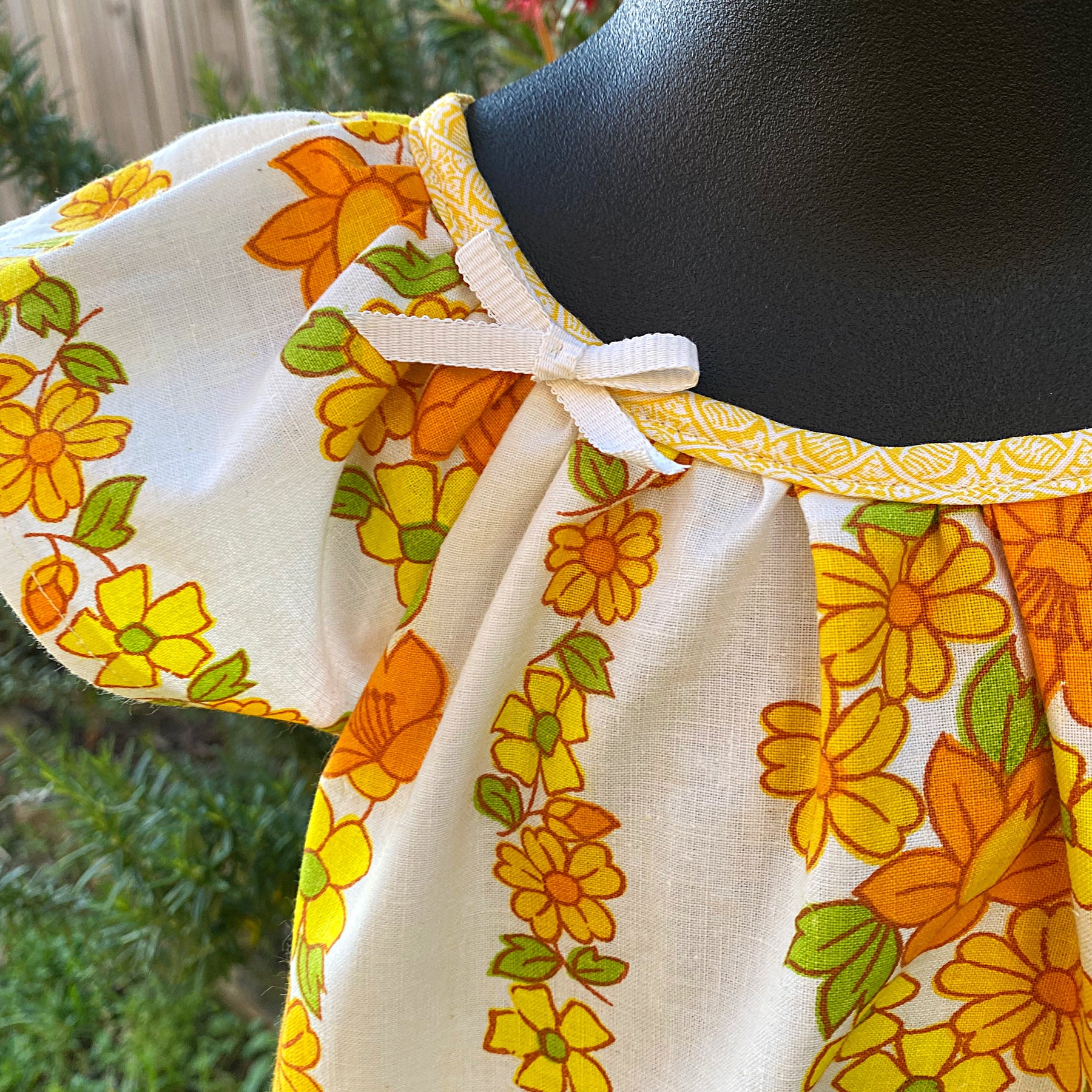 Size 18/24 months upcycled bold floral dress