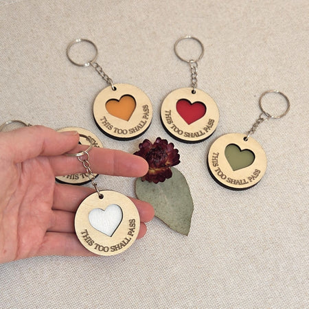 THIS TOO SHALL PASS - Handcrafted Timber Keyrings