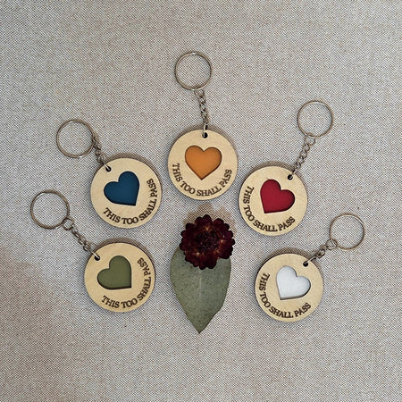 THIS TOO SHALL PASS - Handcrafted Timber Keyrings
