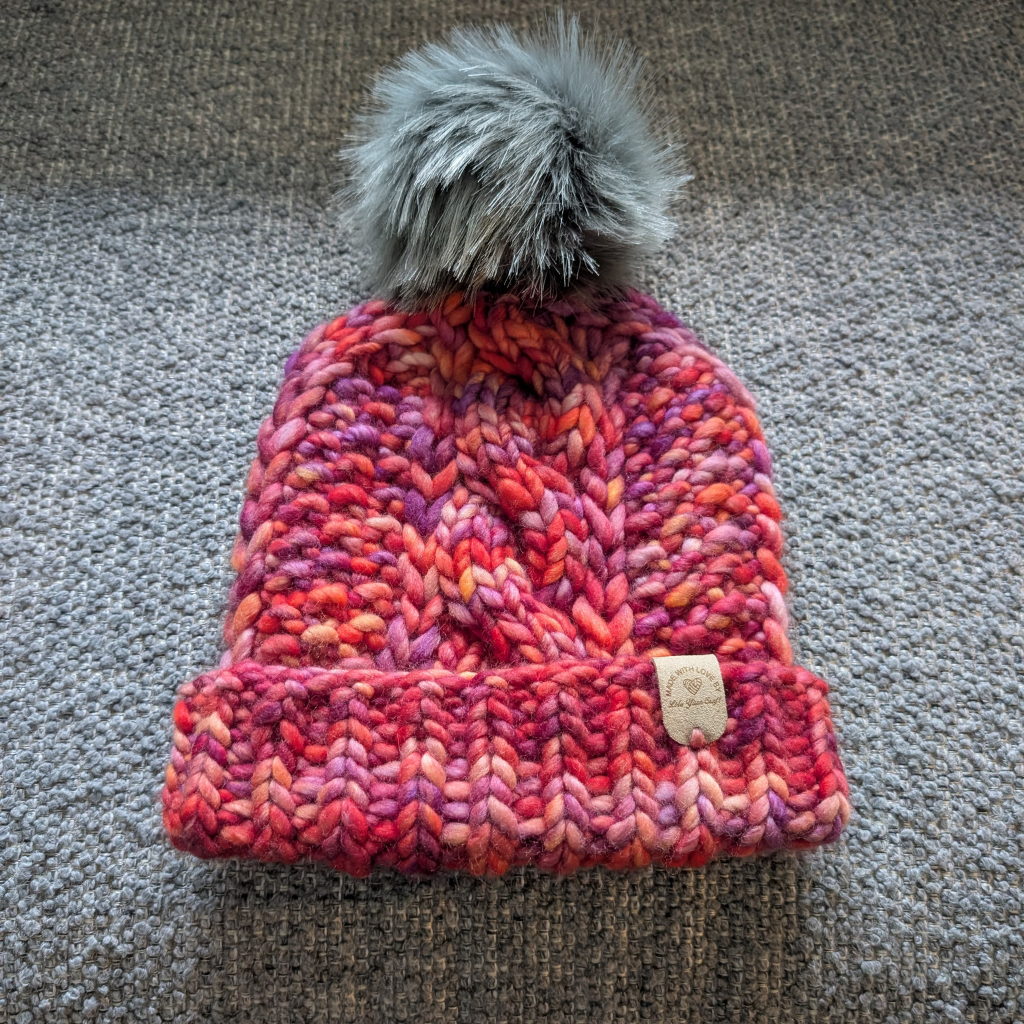 Saige beanie, luxury Cabled beanie