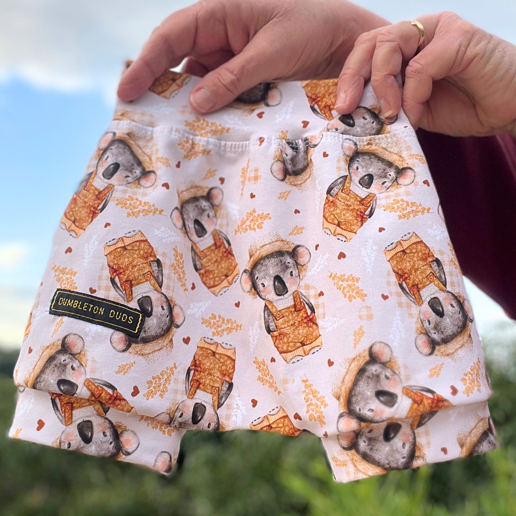 Farmer Koala | Sizes 000 | Handmade Baby Pants by Dumbleton Duds | FREE Postage $50+