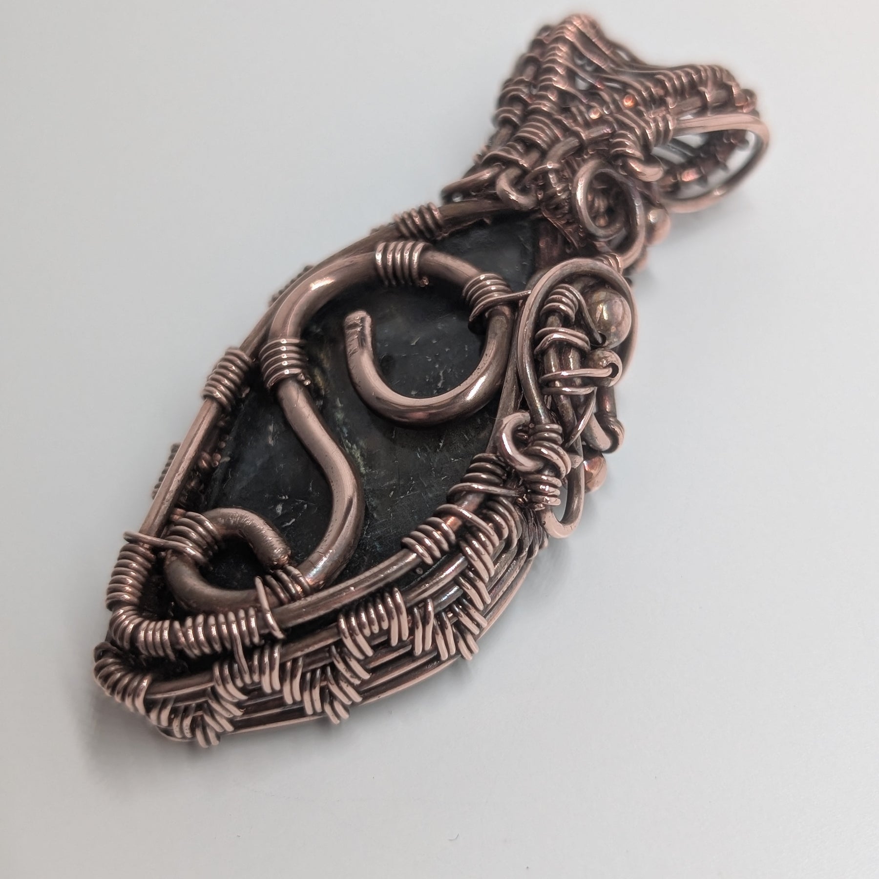 Eos - Labradorite & Oxidised Copper Pendant