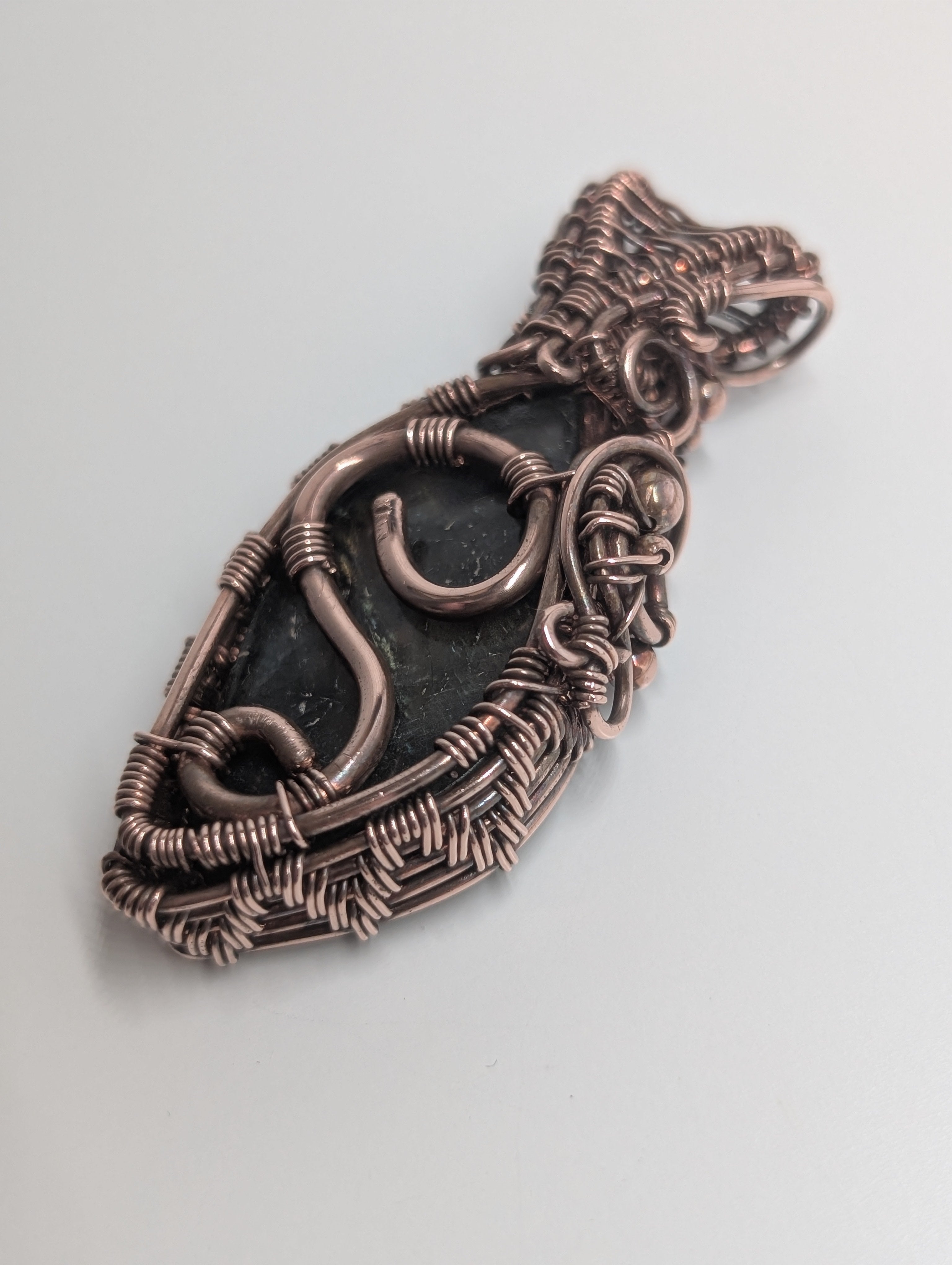Eos - Labradorite & Oxidised Copper Pendant