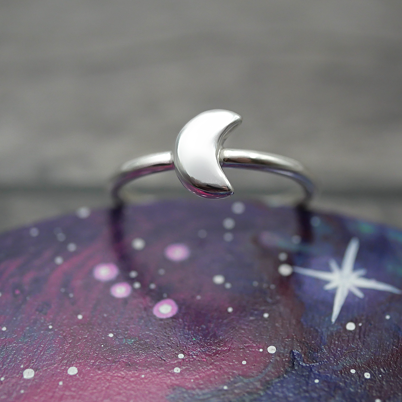Moon Ring - Handmade Sterling Silver Ring