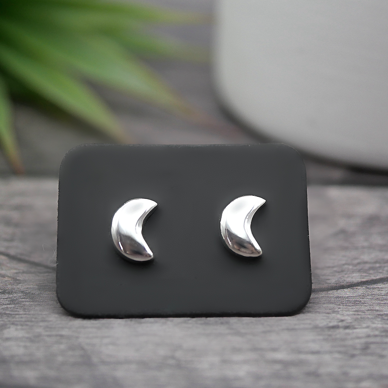 Star and Moon Studs - Handmade Sterling Silver Studs - Mismatched or Matching Pairs