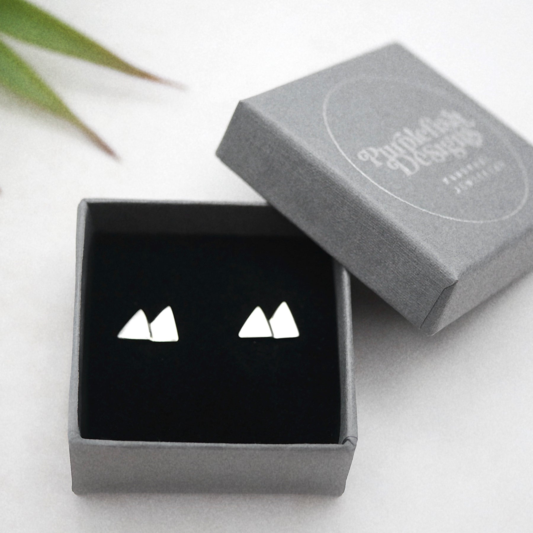 Mountain Studs - Handmade Sterling Silver Stud Earrings