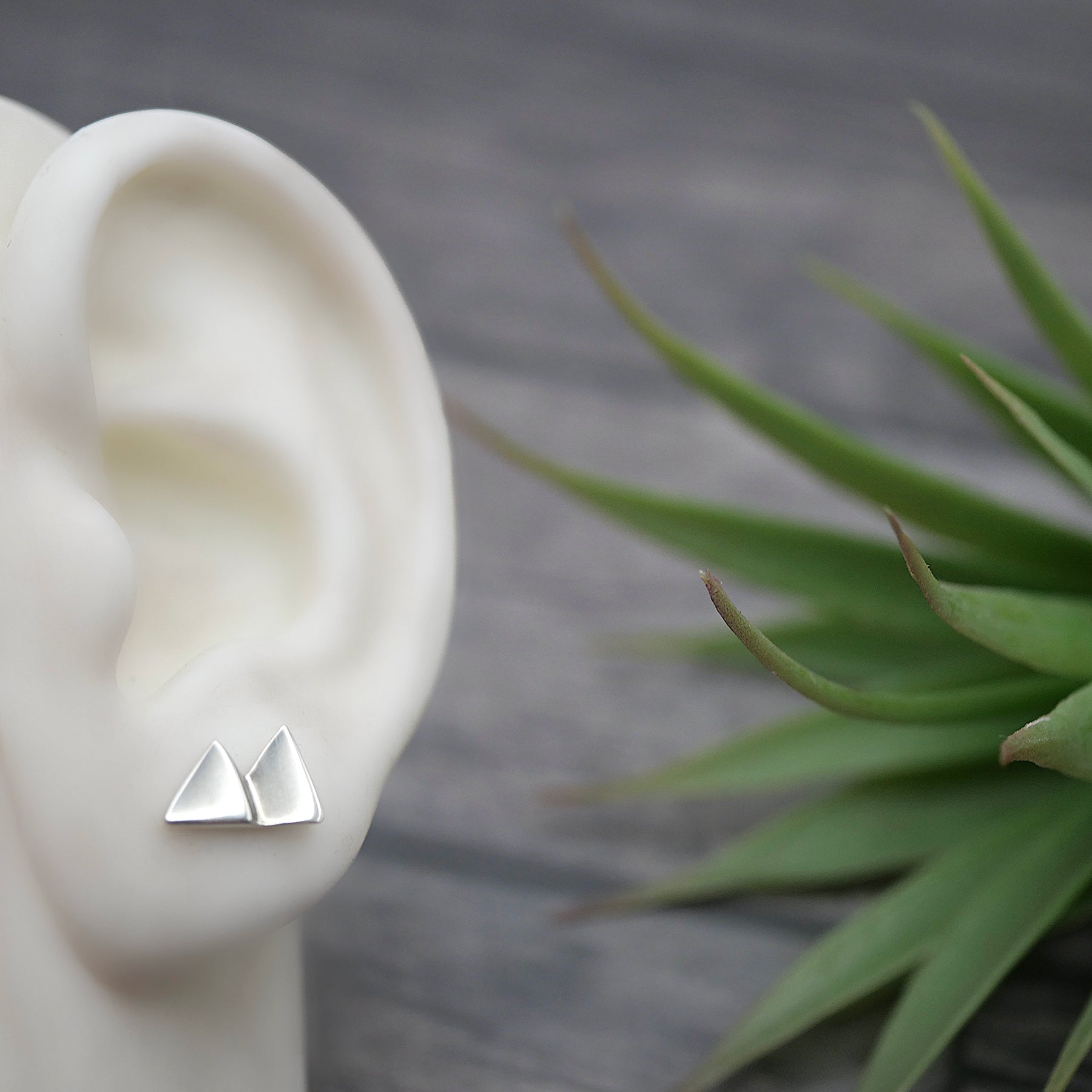 Mountain Studs - Handmade Sterling Silver Stud Earrings