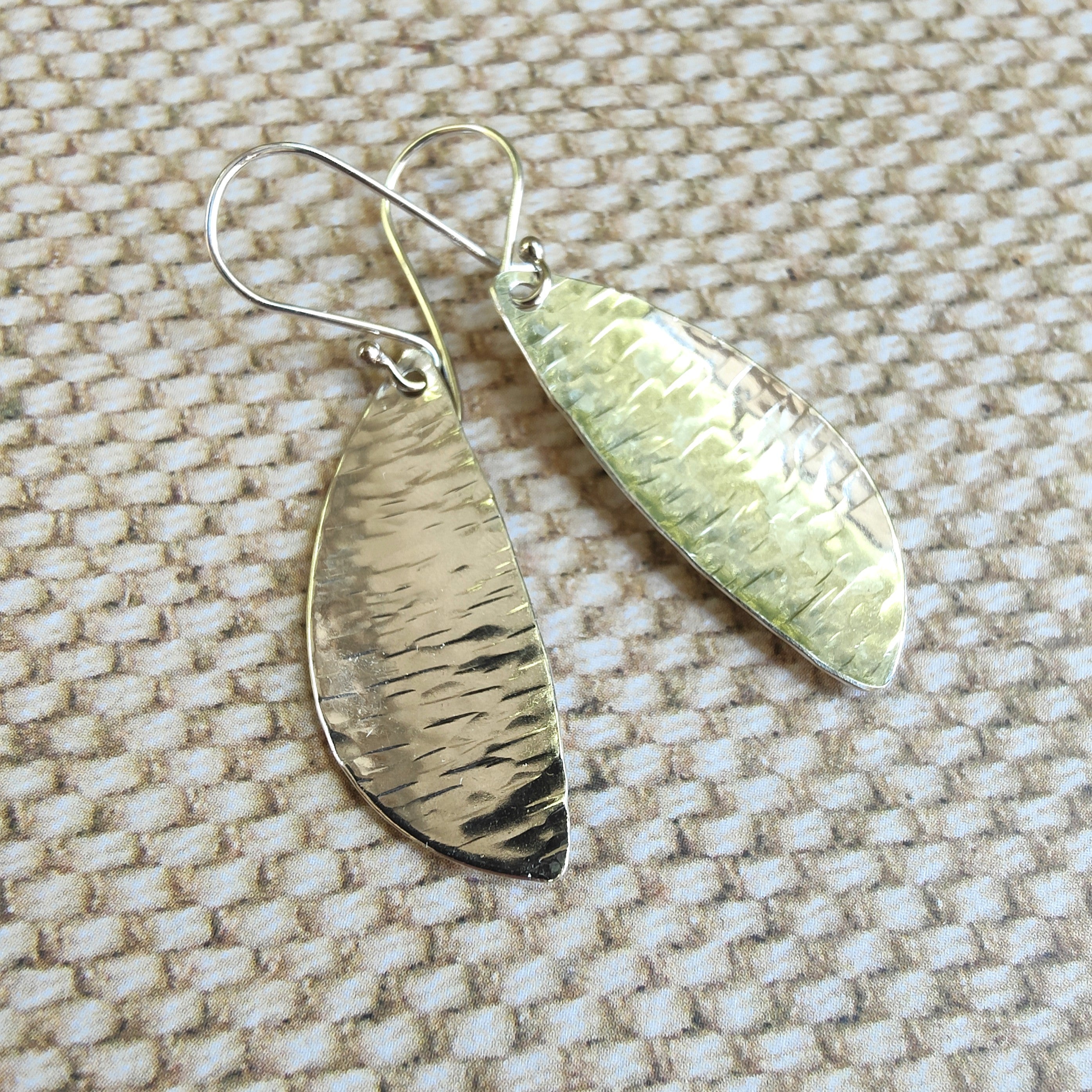 Sterling Silver Spoon Bowl Earrings – Handcrafted & Textured