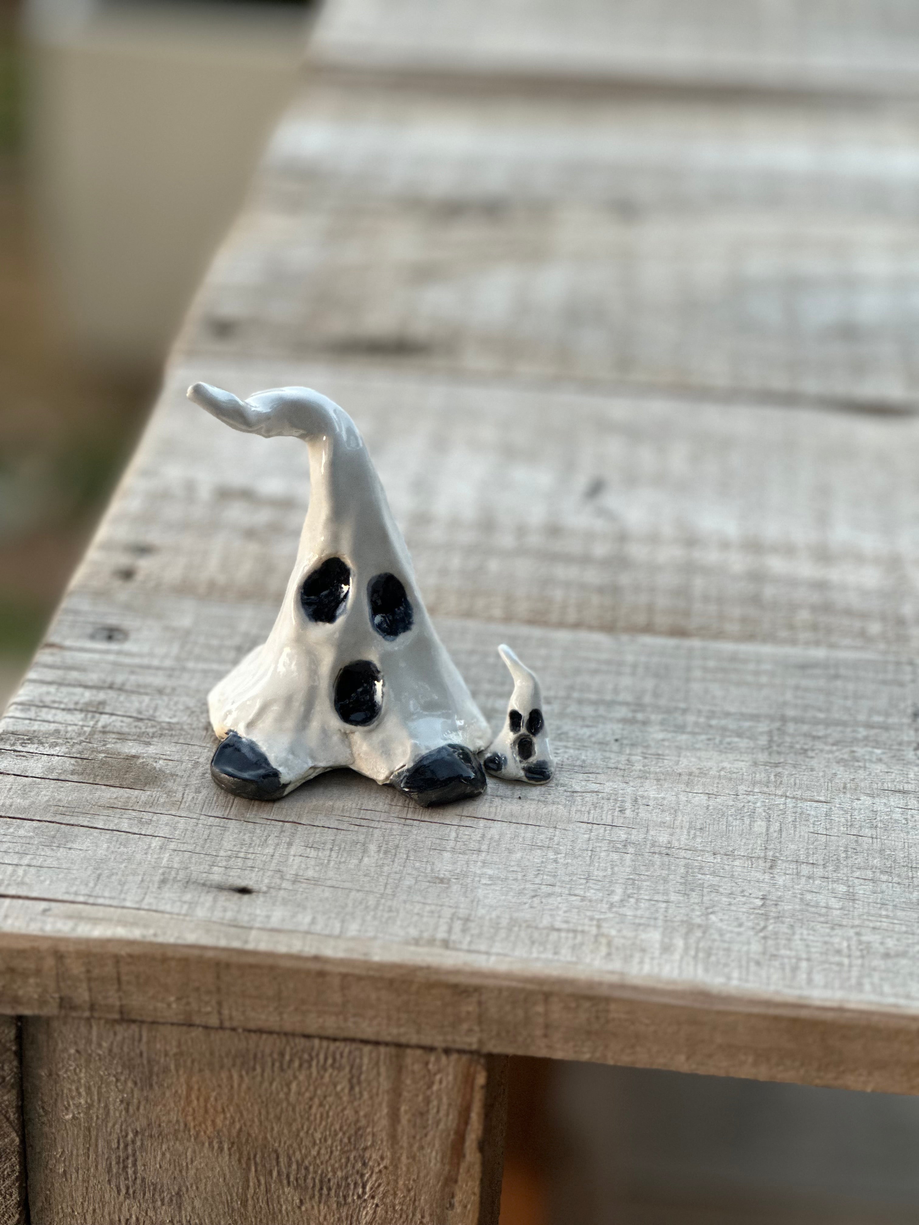 Boo | Handmade Ceramic Ghosts |Pair of Spooks