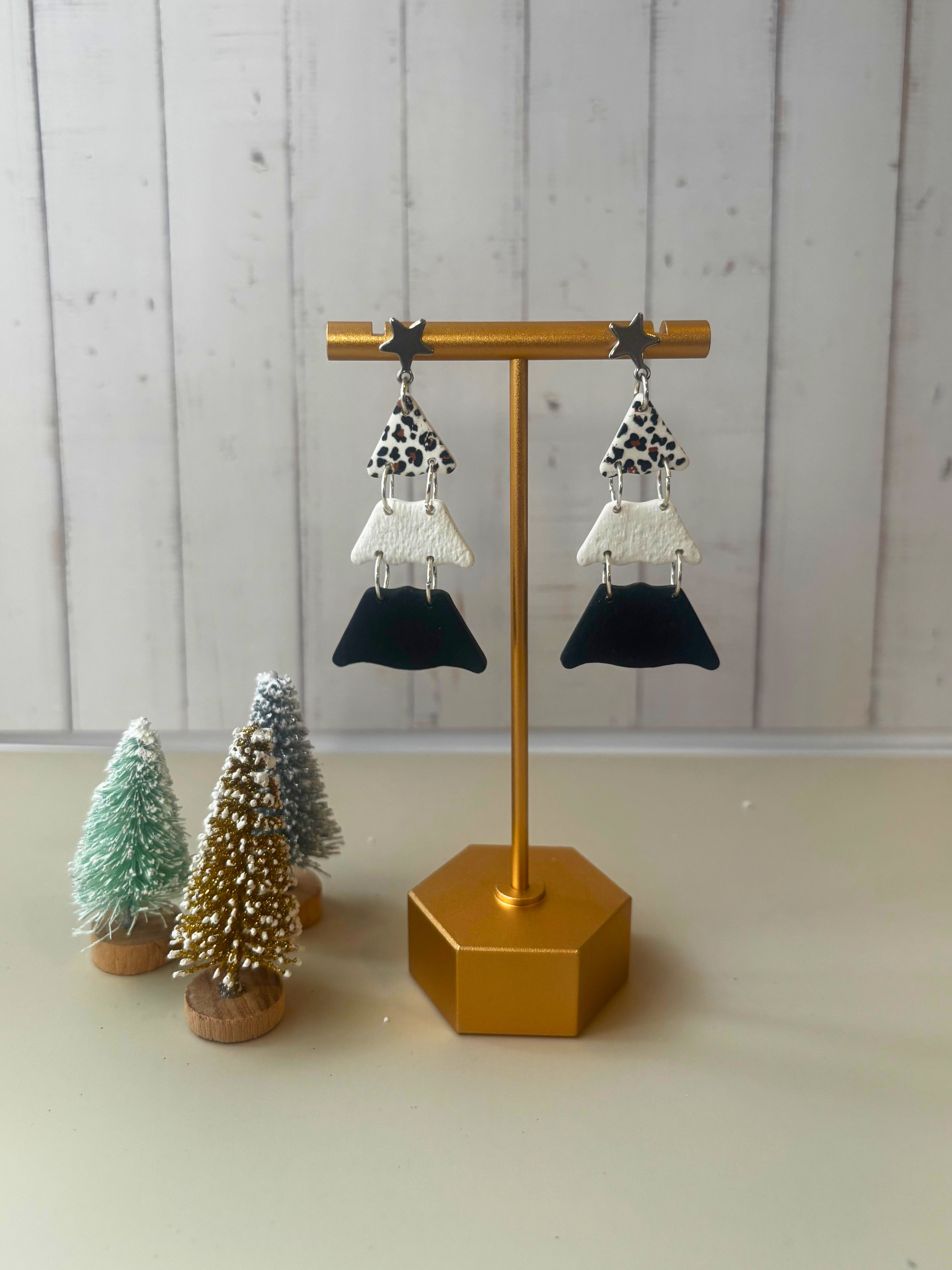 Wild at Heart – Christmas Tree Dangle Earrings (5cm)