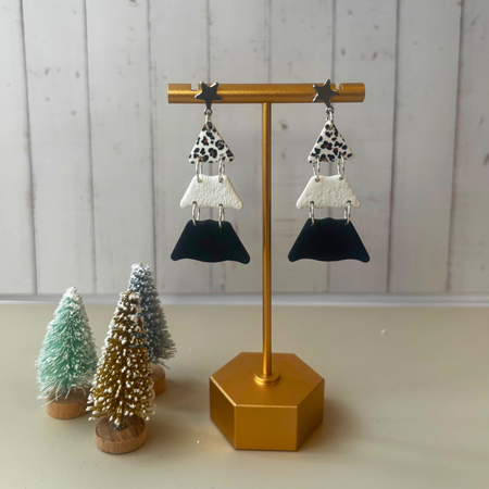 Wild at Heart – Christmas Tree Dangle Earrings (5cm)