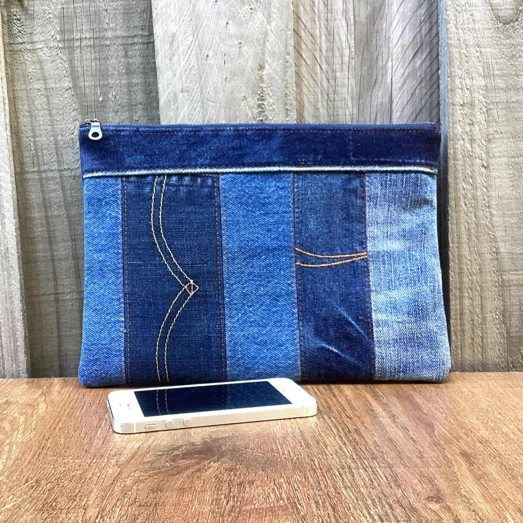 Handmade Upcycled Denim Pencil Case – Scraps