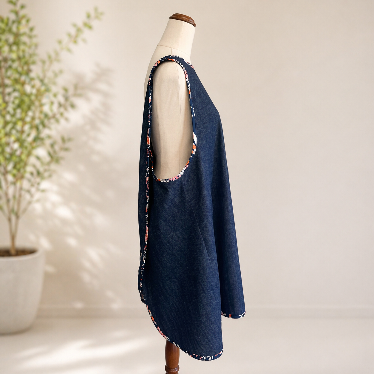 Japanese Cross Back Apron – Denim Bloom