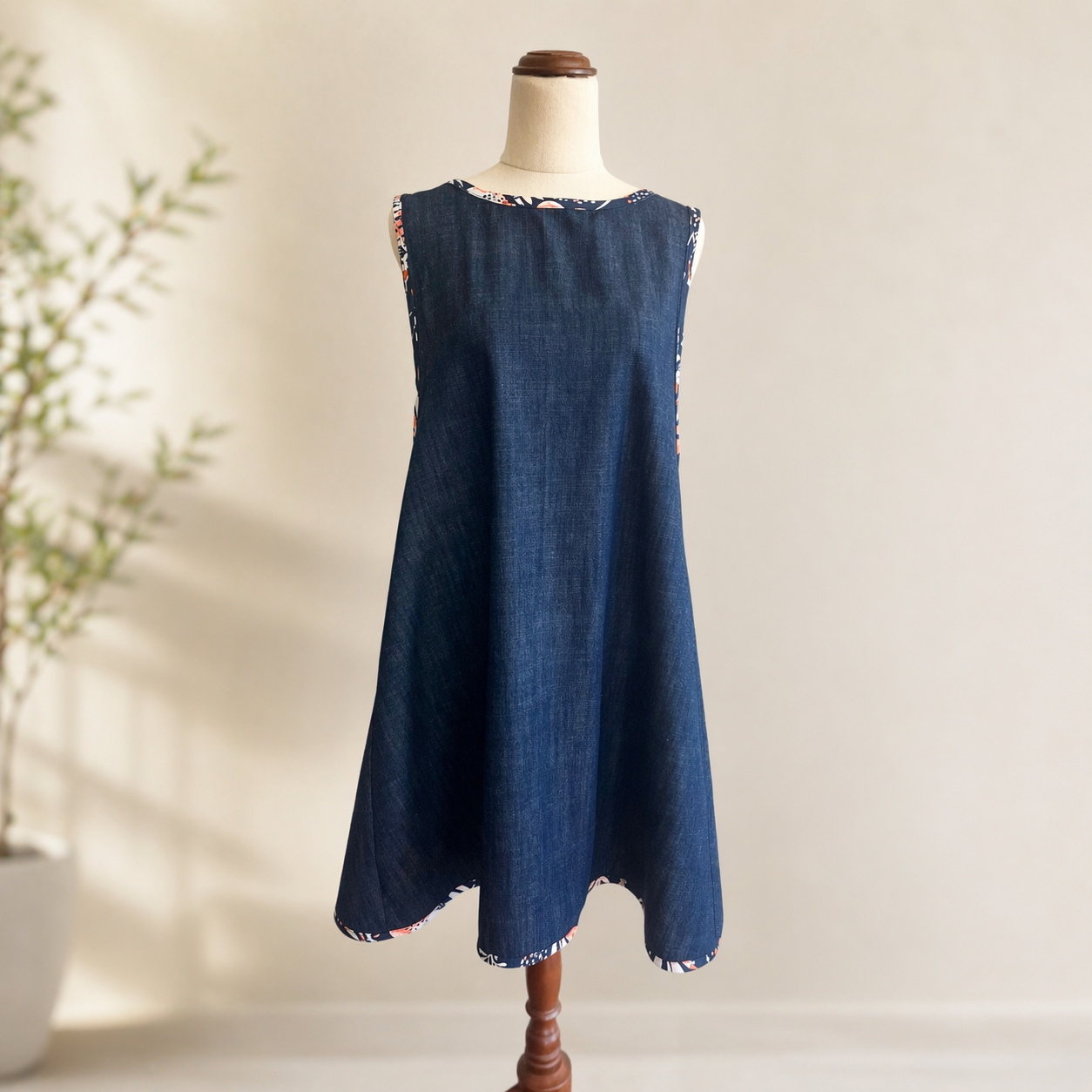 Japanese Cross Back Apron – Denim Bloom