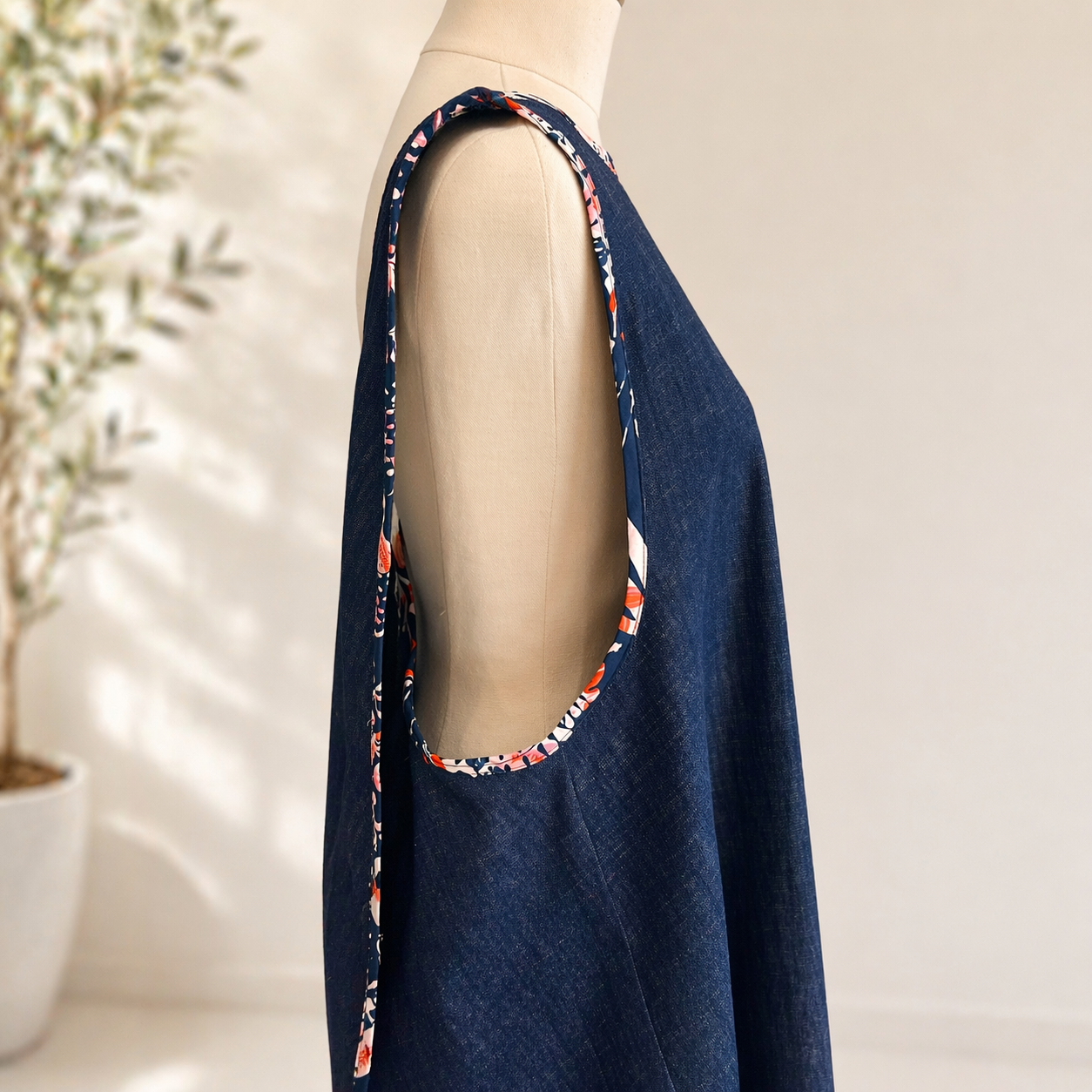 Japanese Cross Back Apron – Denim Bloom