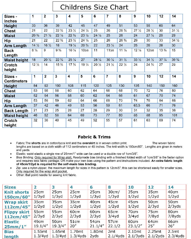 Suzie Skort Fabric & Size Charts-1