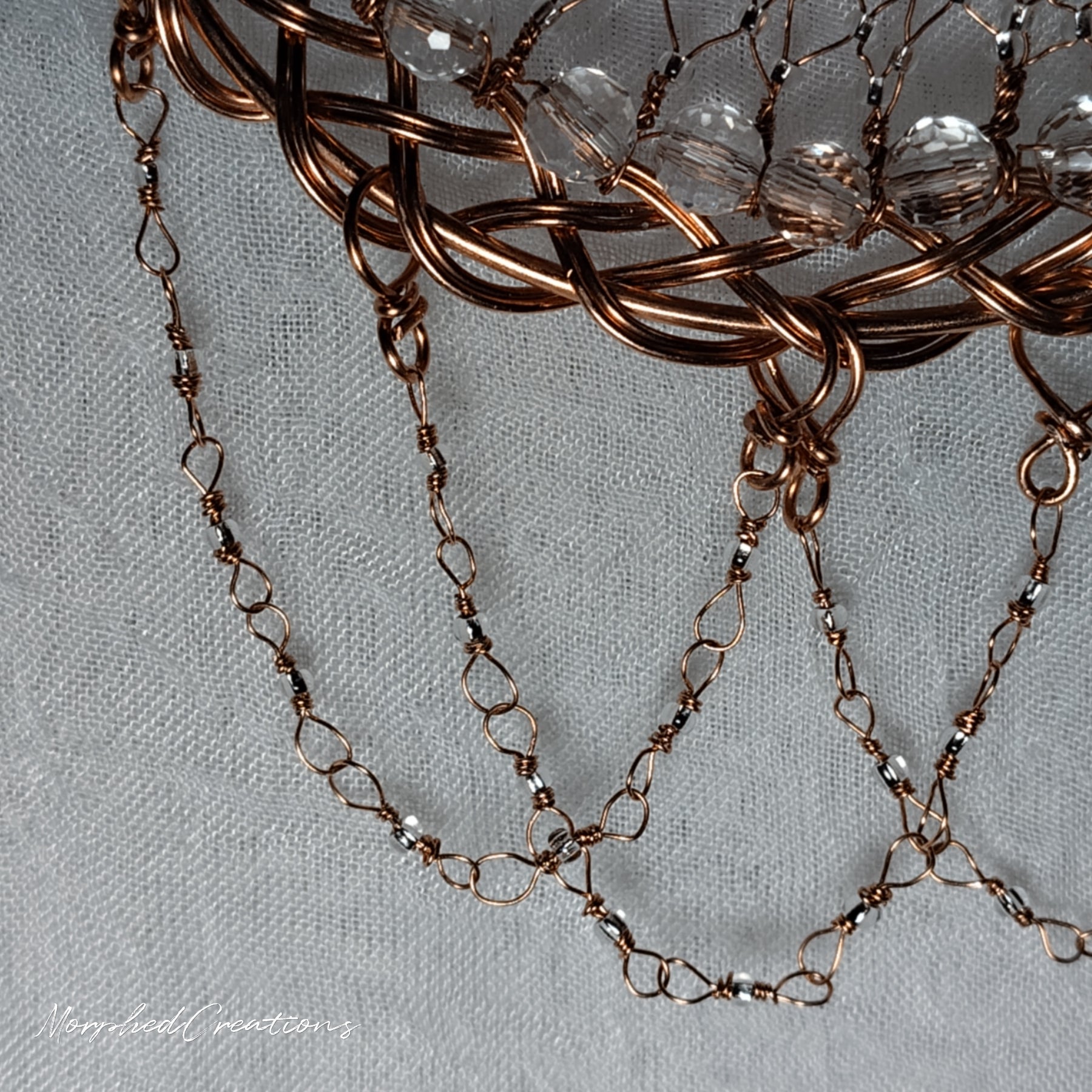 Copper Celtic Moon Suncatcher.