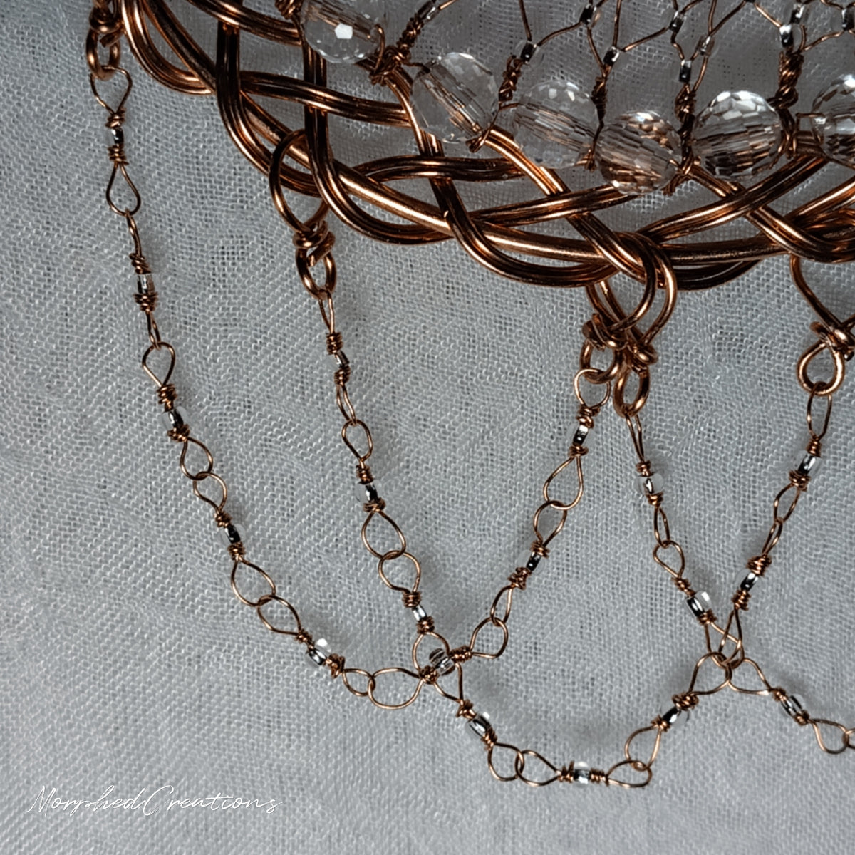 Copper Celtic Moon Suncatcher.