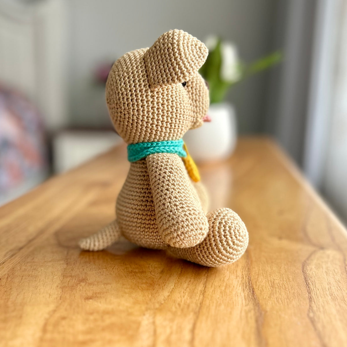 Milo the Handmade Crochet Puppy | 100% Cotton Toy | Ready to Ship
