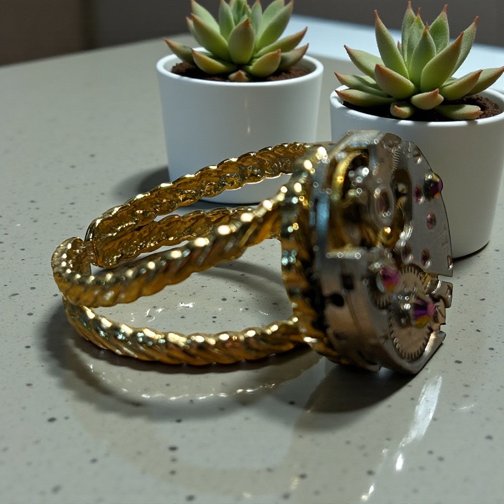 Steampunk Watch Movement Ladies Ring