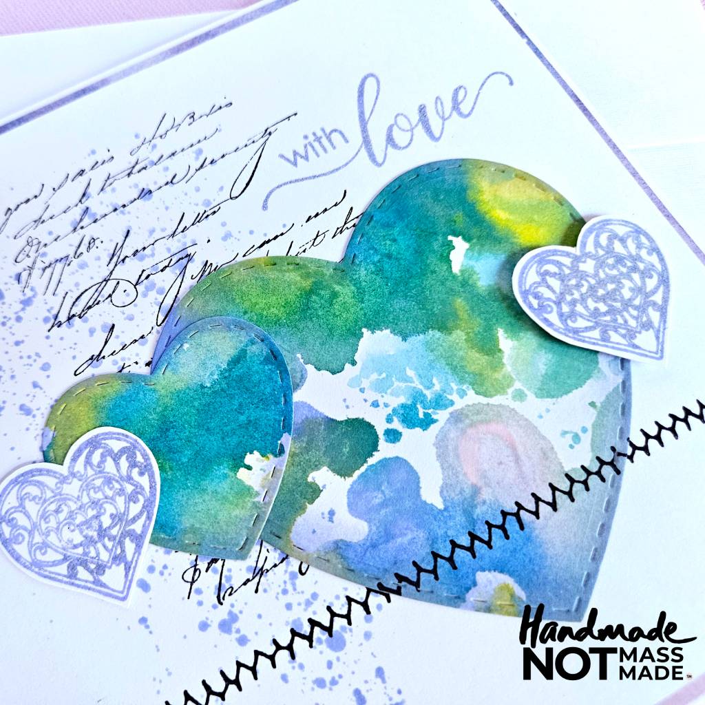 "With Love", blank greeting card