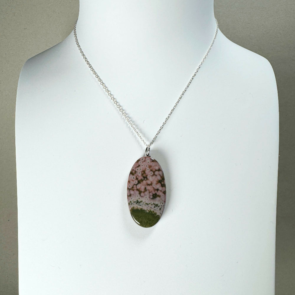 Ocean jasper necklace on bust