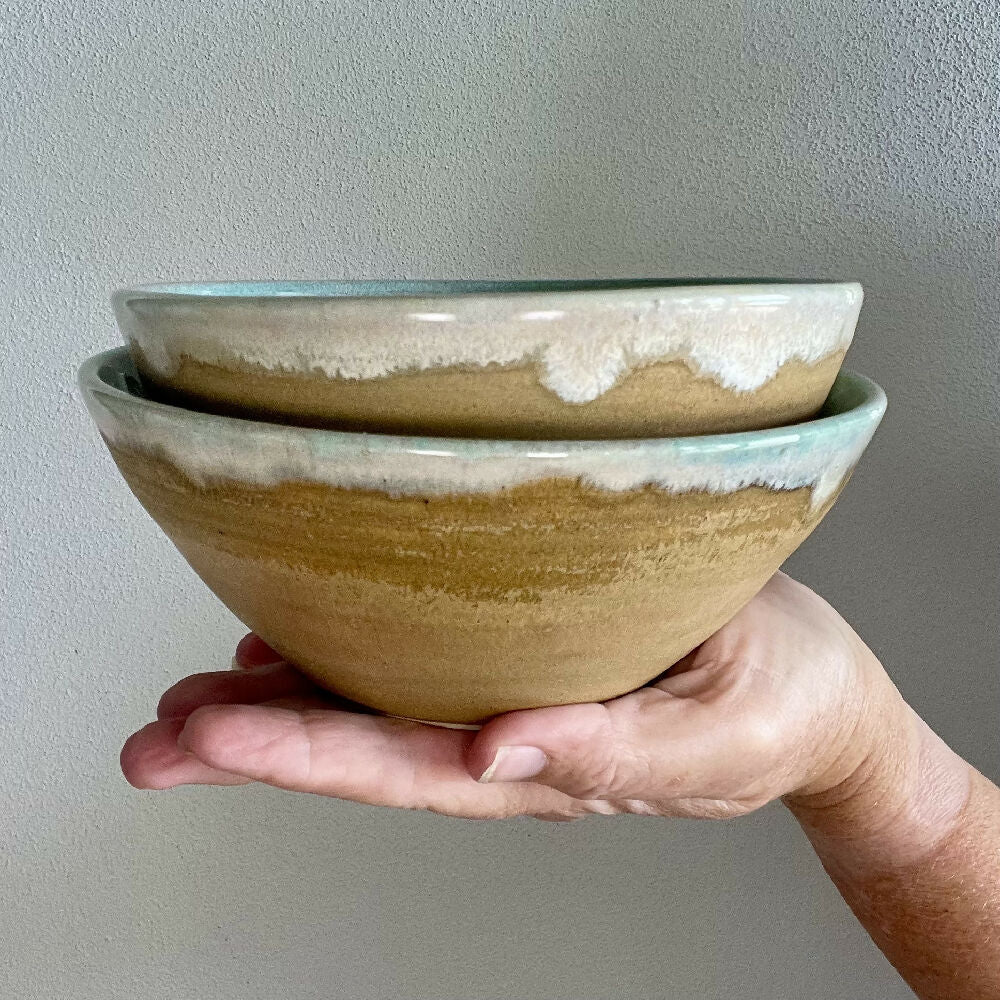 Australian-Ceramic-Pottery-Artist-Ana-Ceramica-Home-Decor-Kitchen-and-Dining-Servingware-Golden-Horizon-Bowl-Wheel-Thrown-Pottery-Ceramic-Amber-Turquoise-Buy-More-Save-More