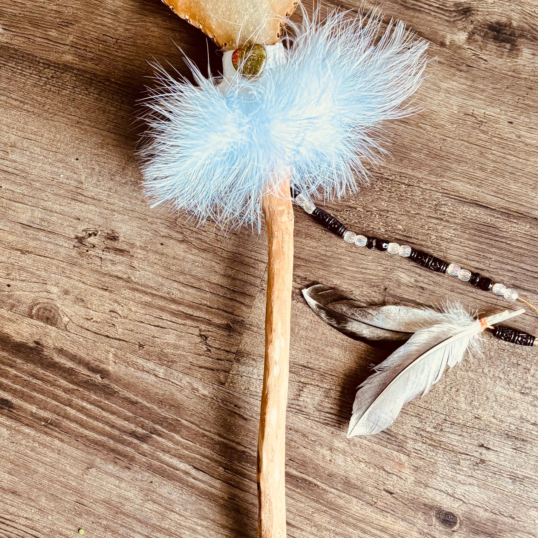 Stunning Hand made Kangaroo Rattle- Crystal filled