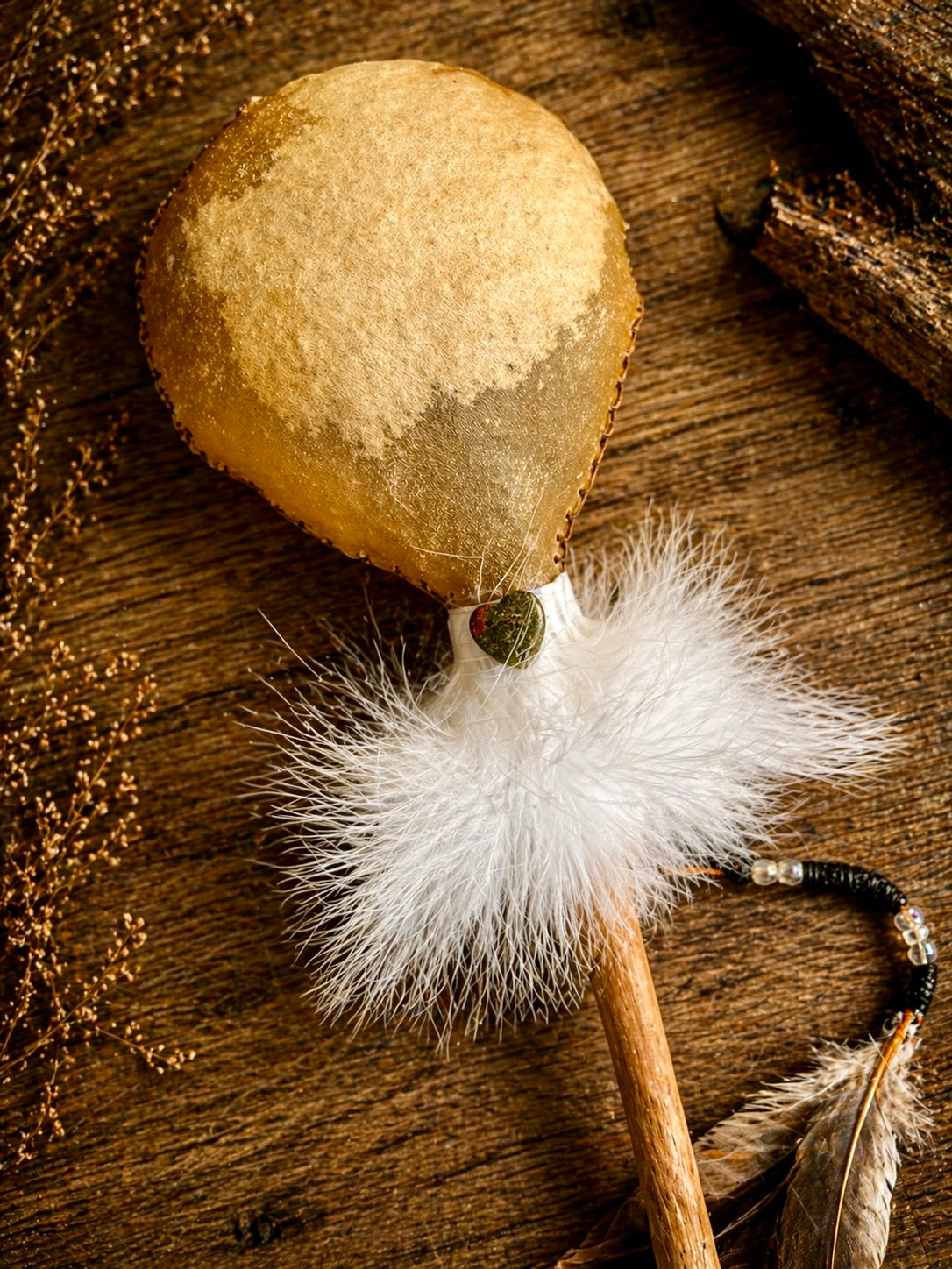 Stunning Hand made Kangaroo Rattle- Crystal filled