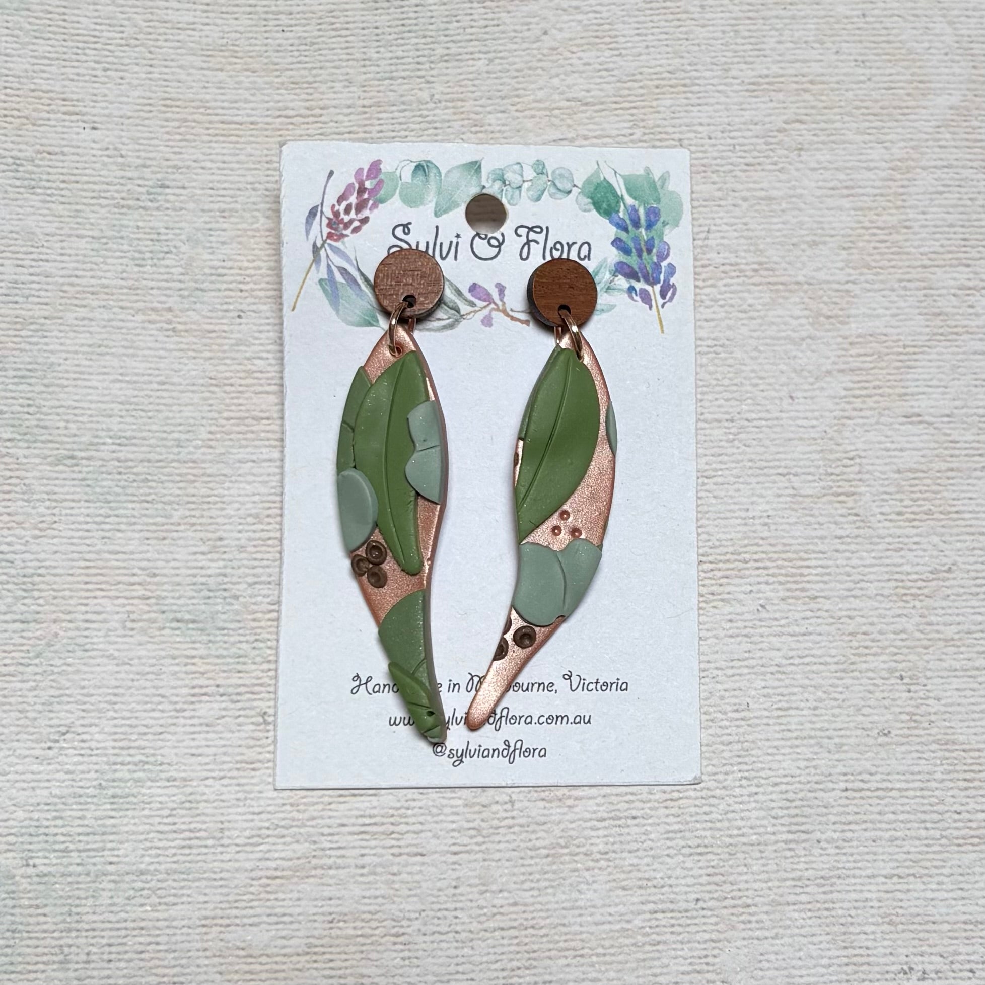 Eucalypts Earrings - Leaf, various sizes