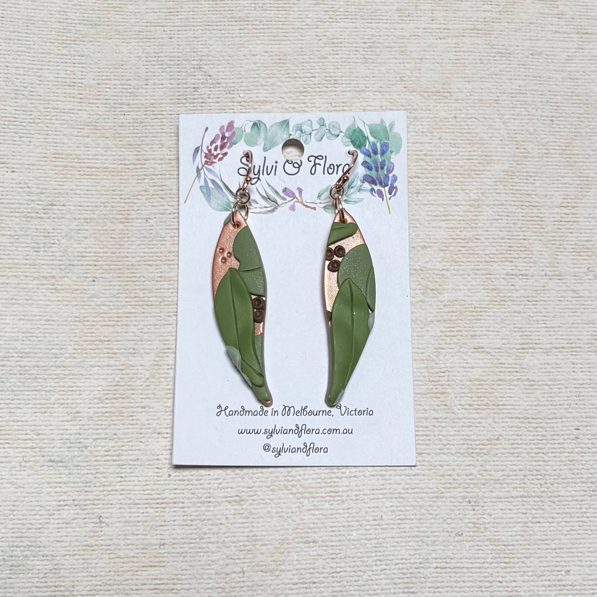 Eucalypts Earrings - Leaf, various sizes