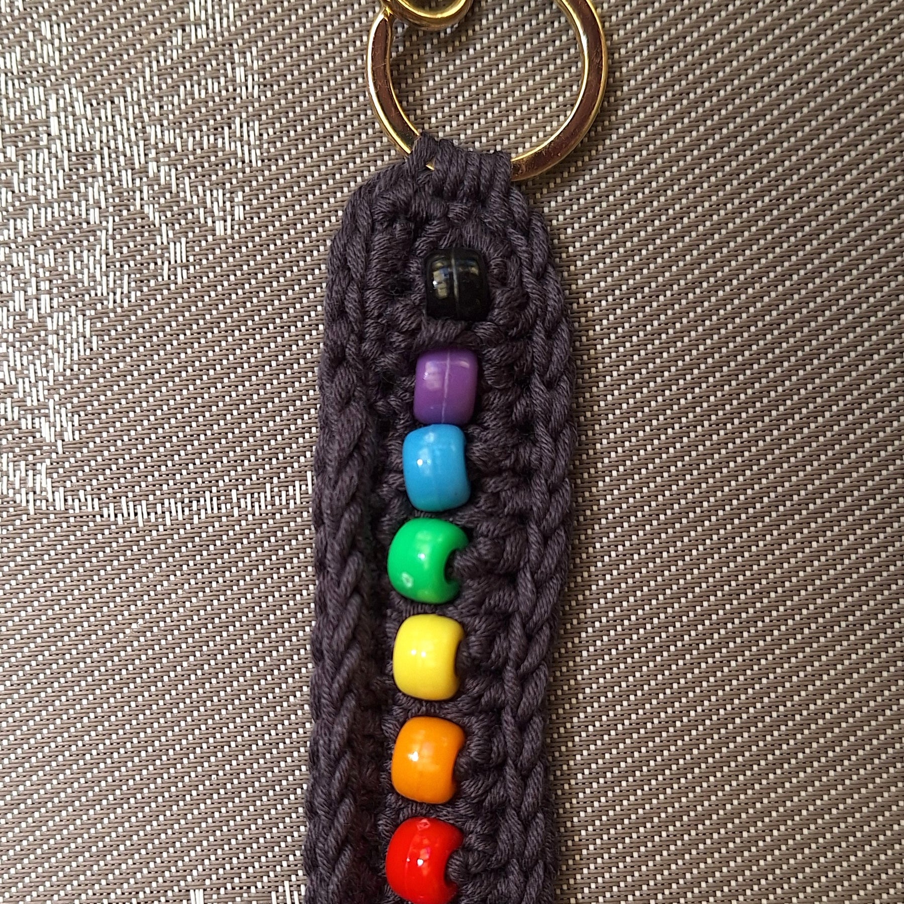 Beaded Crochet Keychain – Handmade, Lightweight & Sensory Friendly