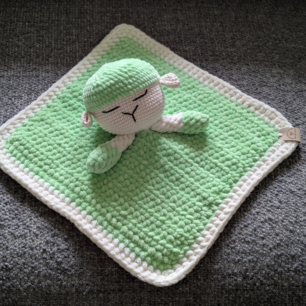 Crochet Lamb Lovey baby gift