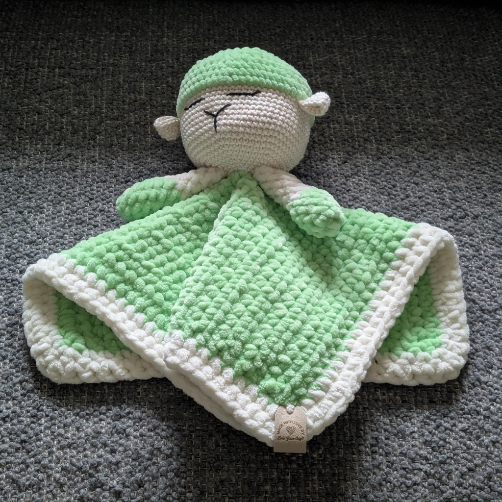 Crochet Lamb Lovey baby gift