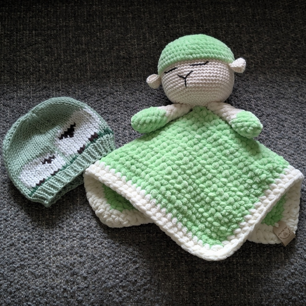 Crochet Lamb Lovey baby gift