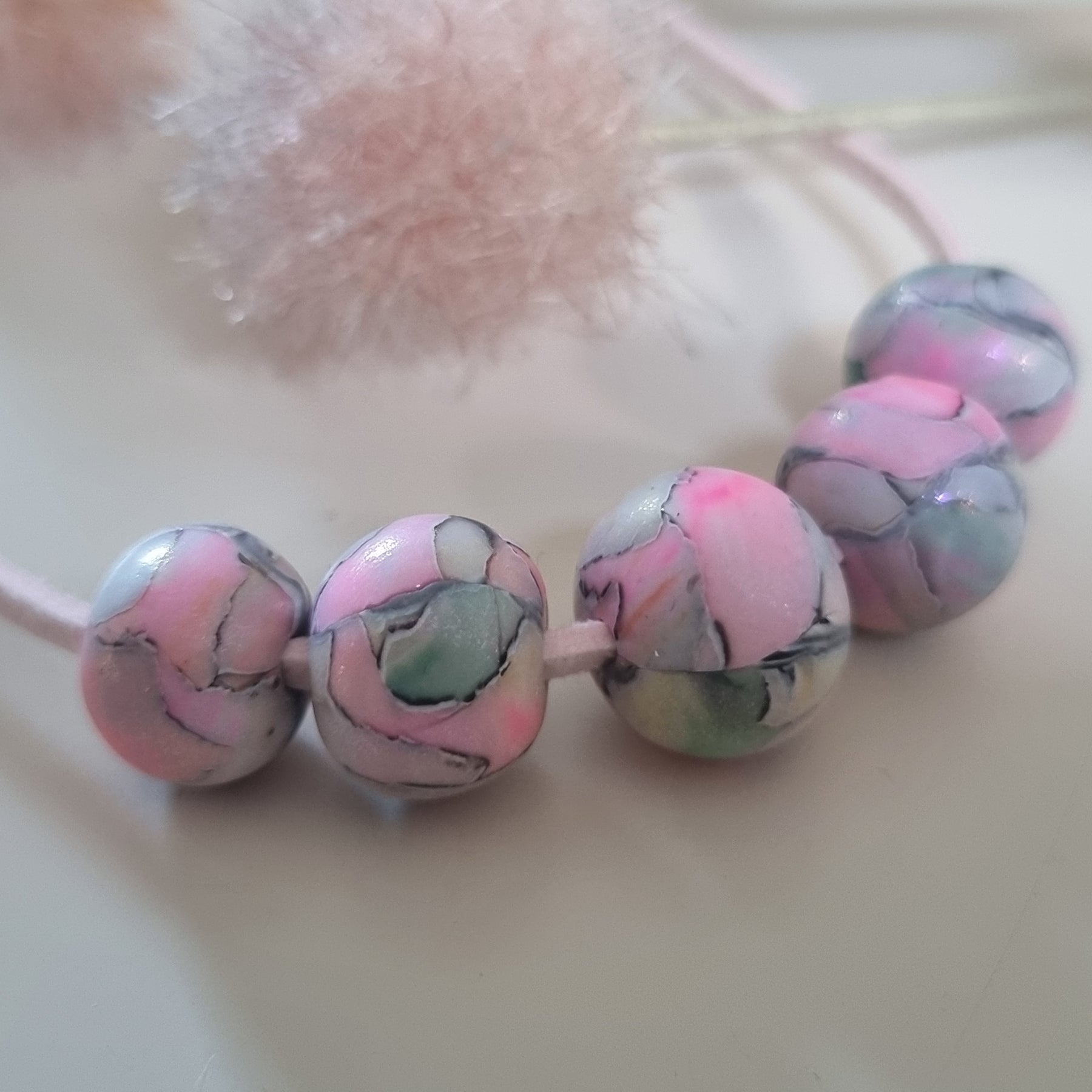 Dreamy Meadow Marble Minimalist Necklace