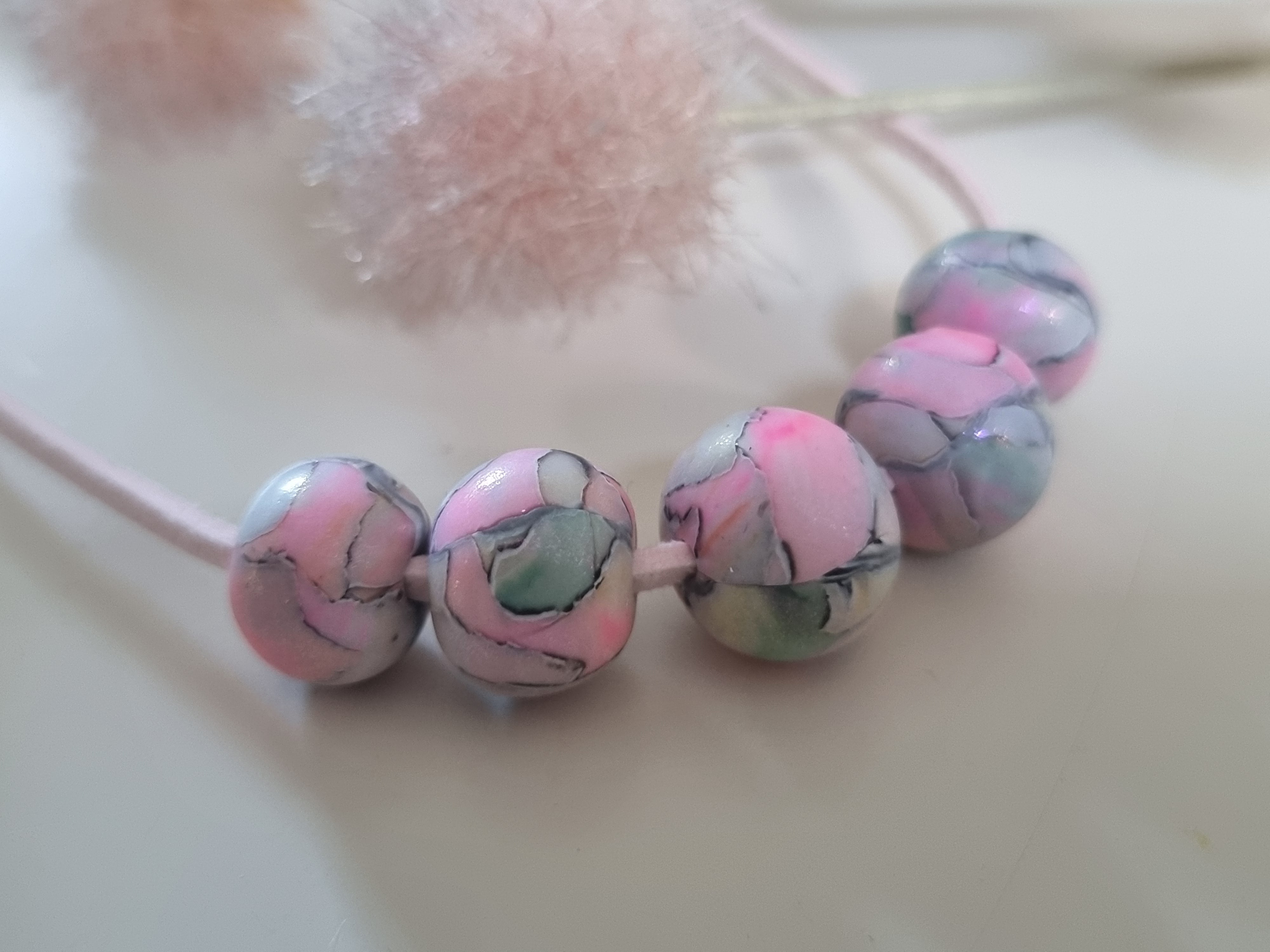 Dreamy Meadow Marble Minimalist Necklace