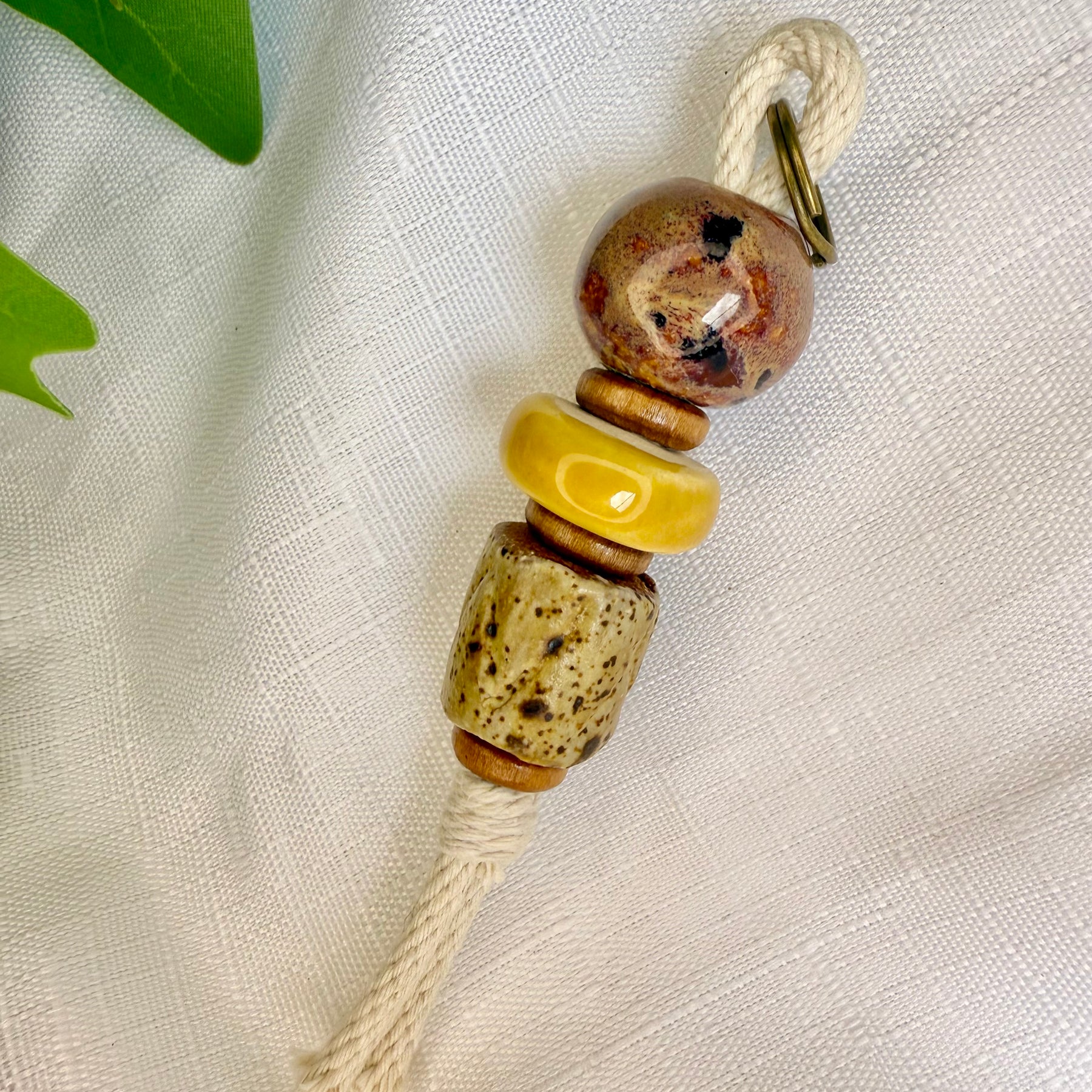Clay Bead Keyring Decorative Piece
