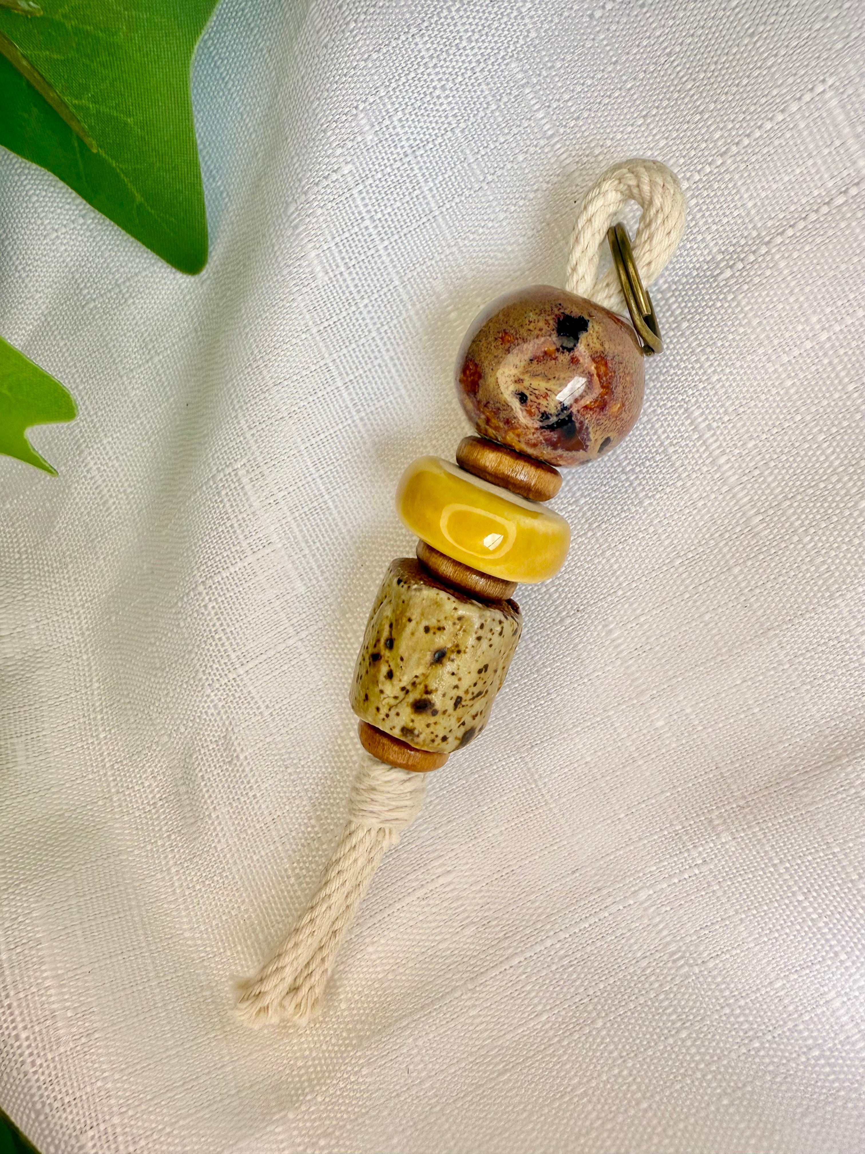 Clay Bead Keyring Decorative Piece